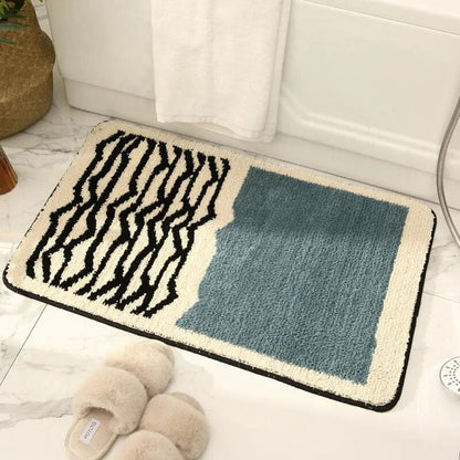 Badmat Polyester Acryl Anti Slip 40x60 45x70 50x80 cm Abstract Design Badkamer Wasbaar Zacht Tapijt