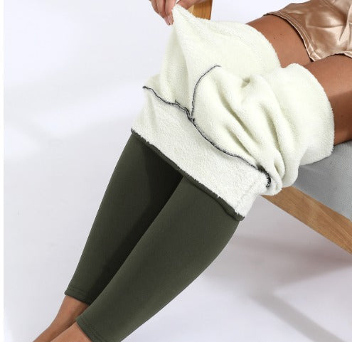 Warme Donzige Leggings voor Vrouw Met Push Up