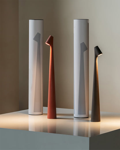 Oplaadbare Tafellamp Aluminium Dimbaar LED Touch Bedlamp Draadloos Design Kegelvormige Lampenkap Modern 45cm Acculamp