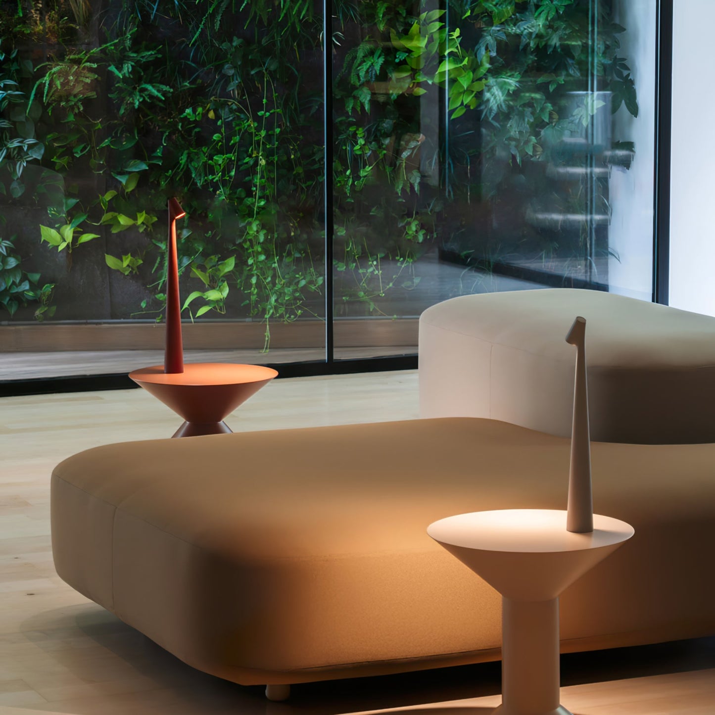 Oplaadbare Tafellamp Aluminium Dimbaar LED Touch Bedlamp Draadloos Design Kegelvormige Lampenkap Modern 45cm Acculamp