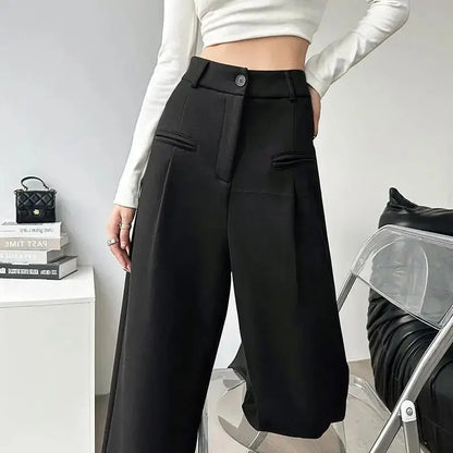 Wijdbeen Broek Afslankend Model Retro Stijl