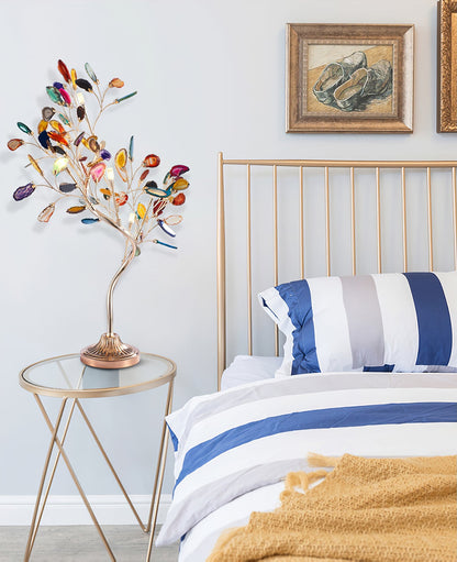 Agaat Kroonluchter – Natuursteen Hanglamp met Rozégouden Frame voor Hoge Ruimtes – Ø 65 cm & Ø 85 cm