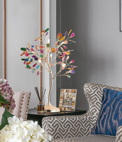 Agaat Kroonluchter – Natuursteen Hanglamp met Rozégouden Frame voor Hoge Ruimtes – Ø 65 cm & Ø 85 cm