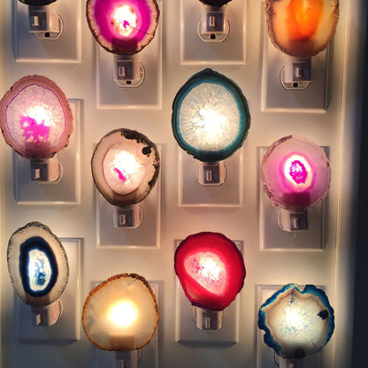 Agaat Kroonluchter – Natuursteen Hanglamp met Rozégouden Frame voor Hoge Ruimtes – Ø 65 cm & Ø 85 cm