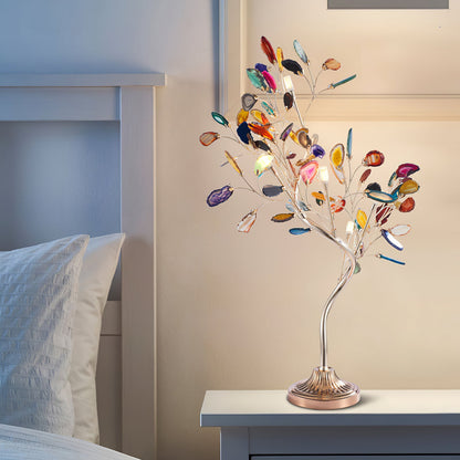 Agaat Kroonluchter – Natuursteen Hanglamp met Rozégouden Frame voor Hoge Ruimtes – Ø 65 cm & Ø 85 cm