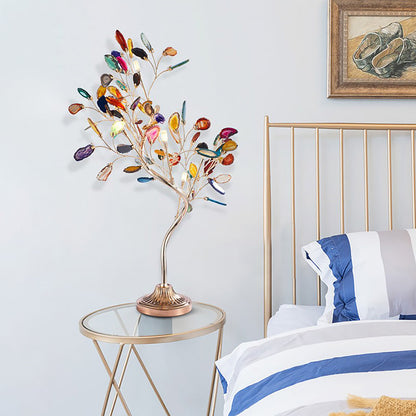 Agaat Kroonluchter – Natuursteen Hanglamp met Rozégouden Frame voor Hoge Ruimtes – Ø 65 cm & Ø 85 cm