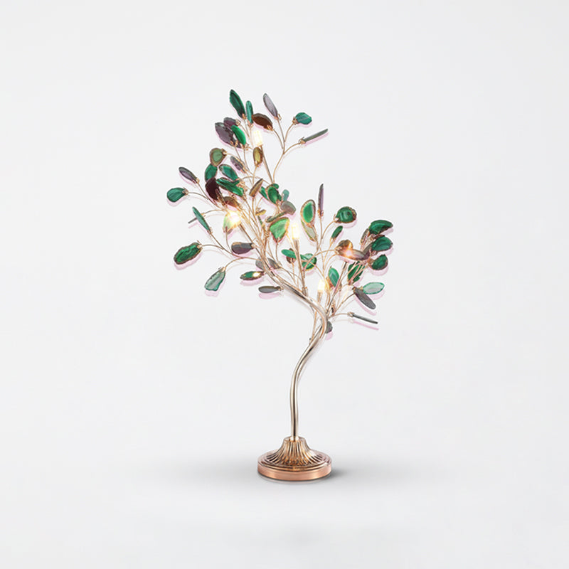 Agaat Kroonluchter – Natuursteen Hanglamp met Rozégouden Frame voor Hoge Ruimtes – Ø 65 cm & Ø 85 cm