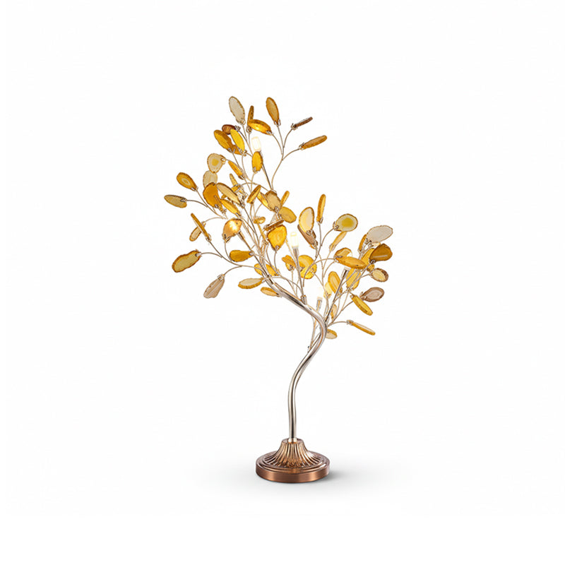 Agaat Kroonluchter – Natuursteen Hanglamp met Rozégouden Frame voor Hoge Ruimtes – Ø 65 cm & Ø 85 cm