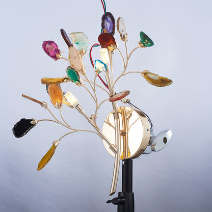 Agaat Wandlamp Natuursteen Goud Messing Wandverlichting Modern Design voor Woonkamer Slaapkamer