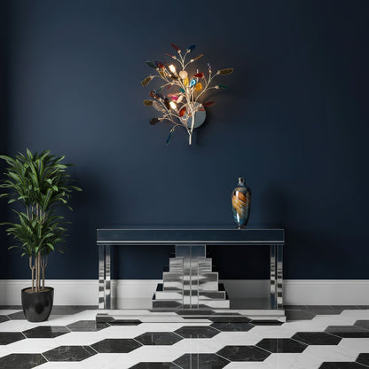 Agaat Wandlamp Natuursteen Goud Messing Wandverlichting Modern Design voor Woonkamer Slaapkamer