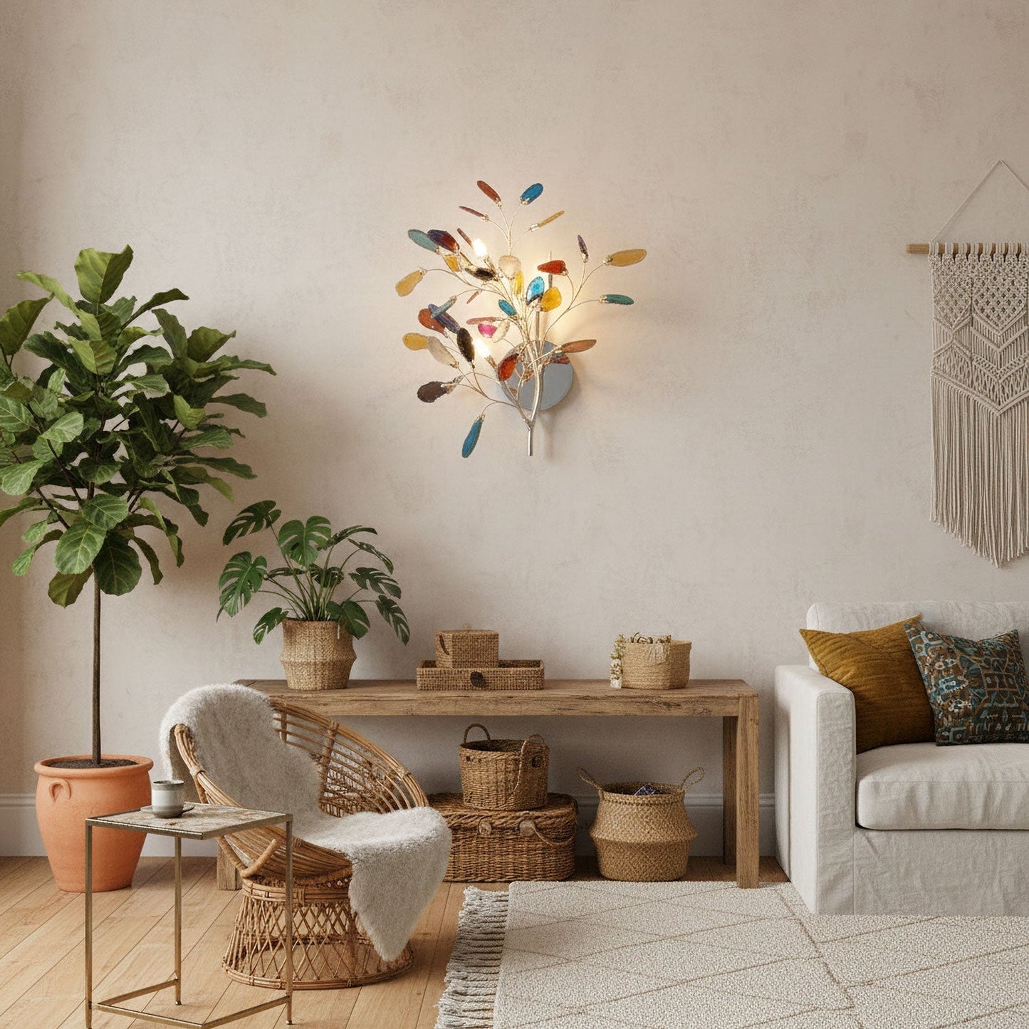 Agaat Wandlamp Natuursteen Goud Messing Wandverlichting Modern Design voor Woonkamer Slaapkamer