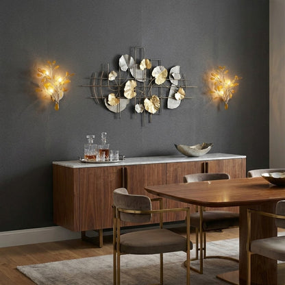 Agaat Wandlamp Natuursteen Goud Messing Wandverlichting Modern Design voor Woonkamer Slaapkamer