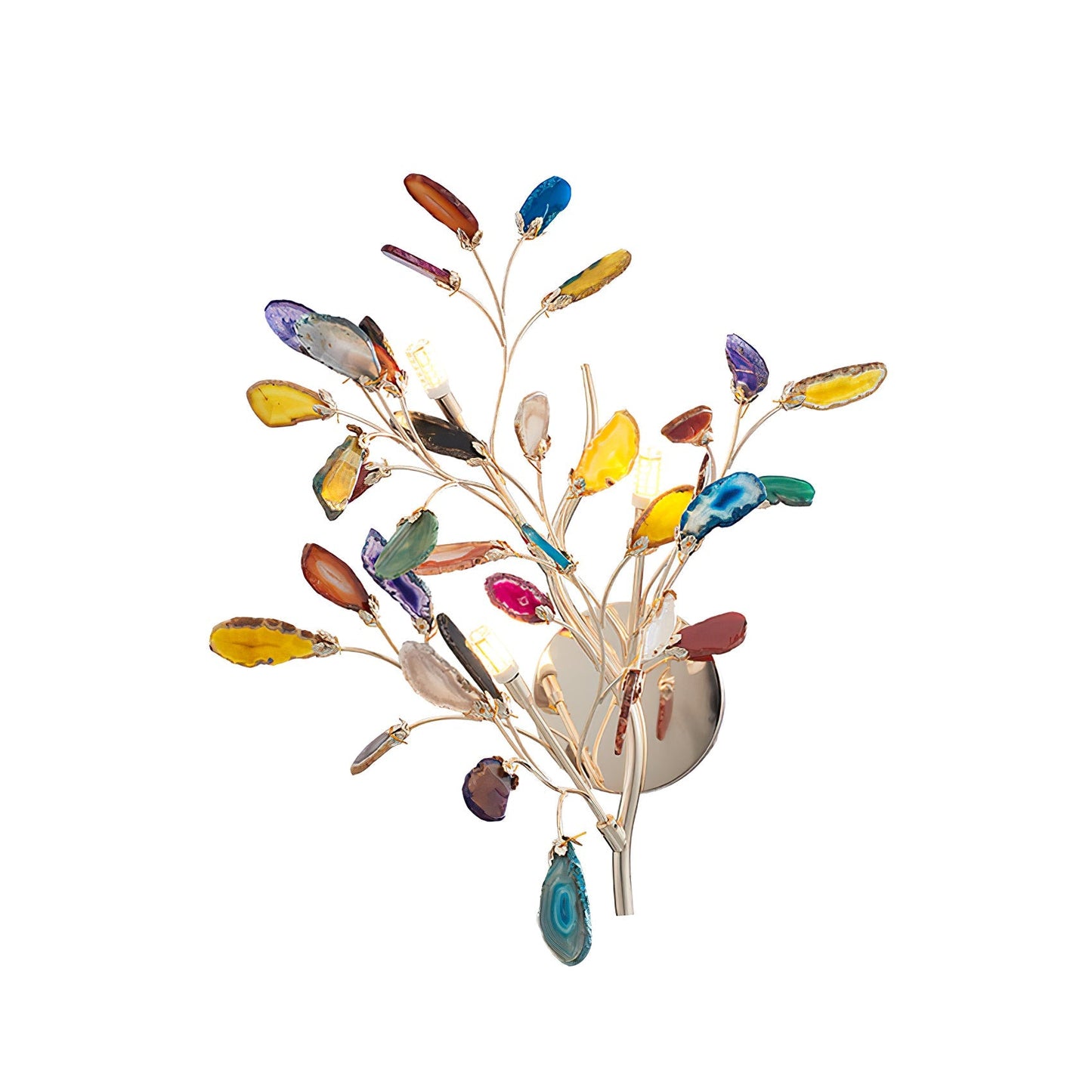 Agaat Wandlamp Natuursteen Goud Messing Wandverlichting Modern Design voor Woonkamer Slaapkamer