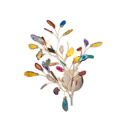 Agaat Wandlamp Natuursteen Goud Messing Wandverlichting Modern Design voor Woonkamer Slaapkamer