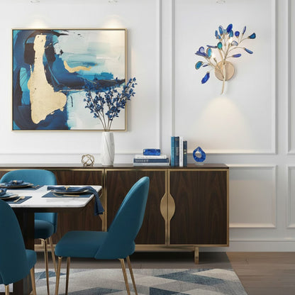 Agaat Wandlamp Natuursteen Goud Messing Wandverlichting Modern Design voor Woonkamer Slaapkamer