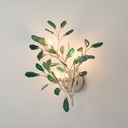Agaat Wandlamp Natuursteen Goud Messing Wandverlichting Modern Design voor Woonkamer Slaapkamer