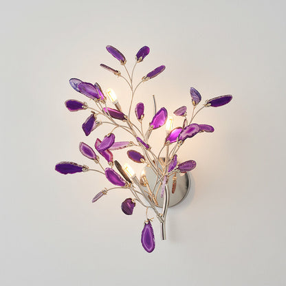 Agaat Wandlamp Natuursteen Goud Messing Wandverlichting Modern Design voor Woonkamer Slaapkamer