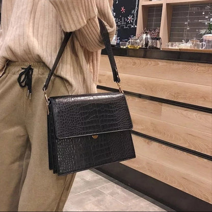 Schoudertas Crossbody Diek Maxi Croc Leer