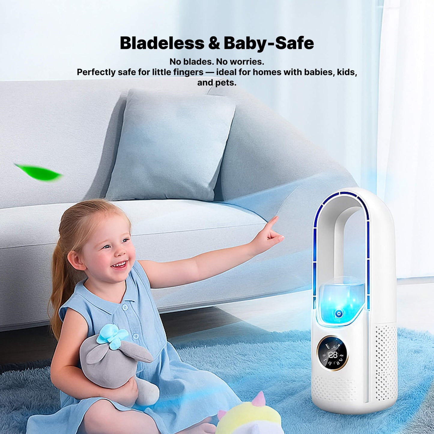 Draadloze Compacte Luchtkoeler met Stille Ventilator – Handig USB-Apparaat voor Thuis en Kantoor – 100ml Watertank