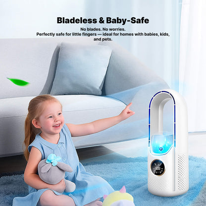 Draadloze Compacte Luchtkoeler met Stille Ventilator – Handig USB-Apparaat voor Thuis en Kantoor – 100ml Watertank