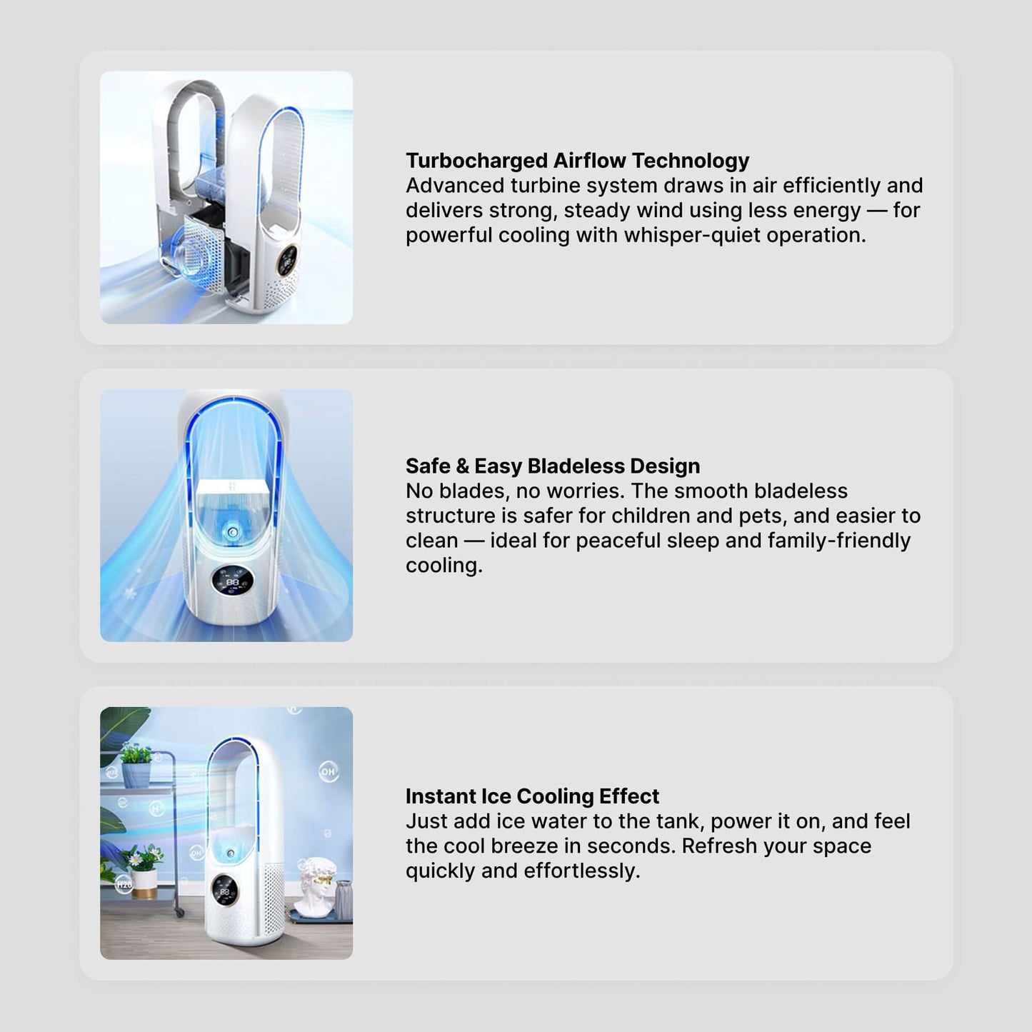 Draadloze Compacte Luchtkoeler met Stille Ventilator – Handig USB-Apparaat voor Thuis en Kantoor – 100ml Watertank