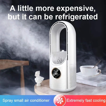 Draadloze Compacte Luchtkoeler met Stille Ventilator – Handig USB-Apparaat voor Thuis en Kantoor – 100ml Watertank
