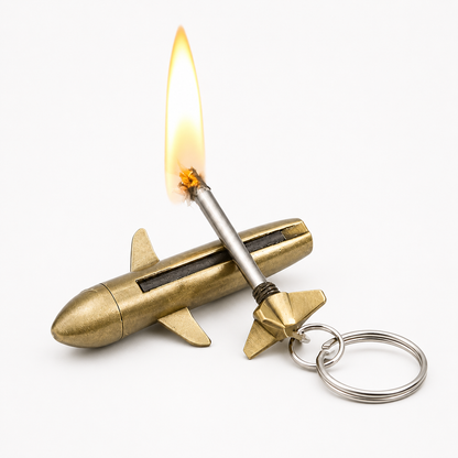 Herbruikbare Vuurstarter Sleutelhanger Waterdicht Metaal voor Outdoor Camping en Wandelen