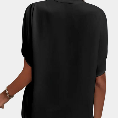 Dames Zomerjurk Korte Mouwen V-Hals Blouse Stijl