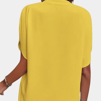 Dames Zomerjurk Korte Mouwen V-Hals Blouse Stijl
