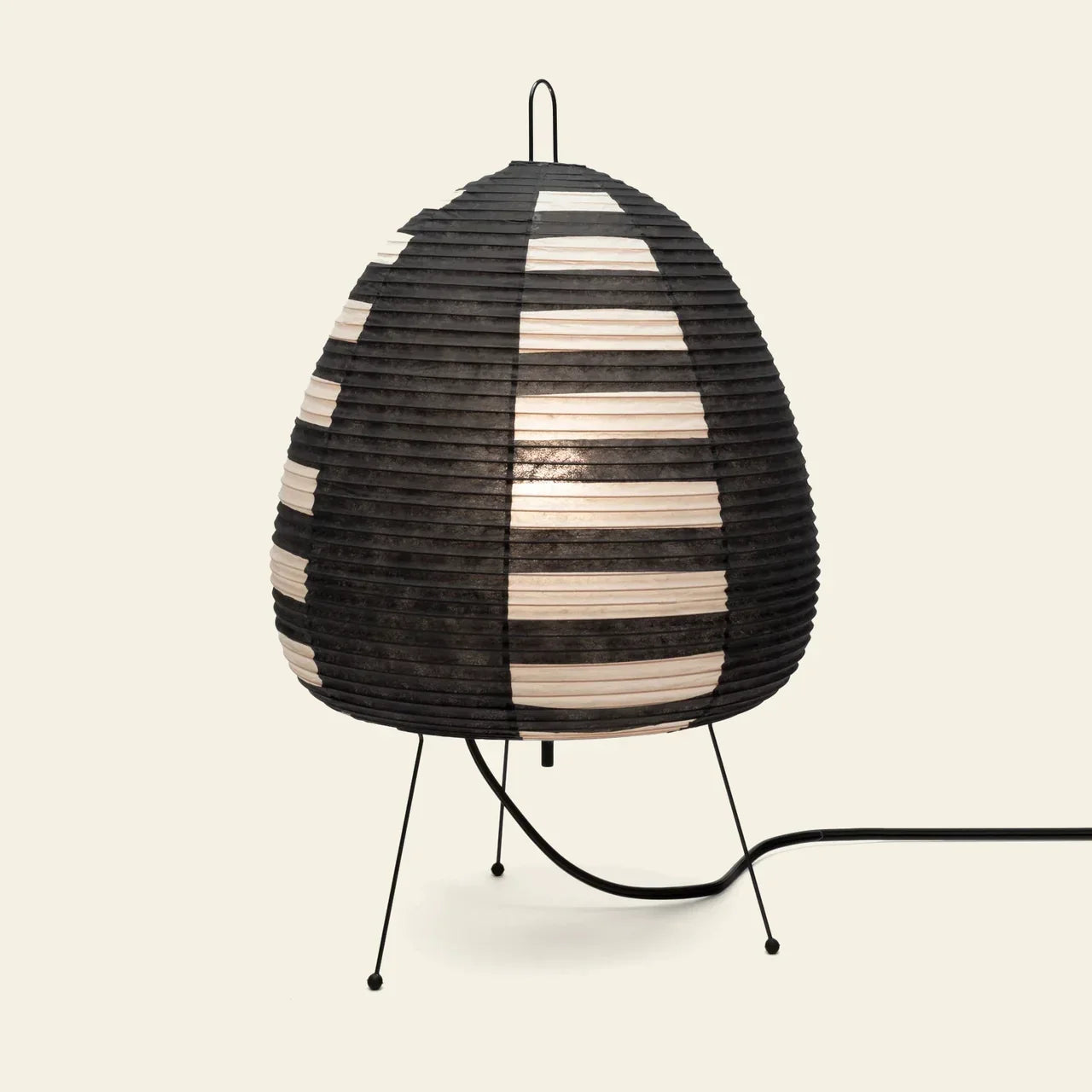 Tafellamp Rijstpapier Japans Design Retro Met IJzeren Voet 47cm E27