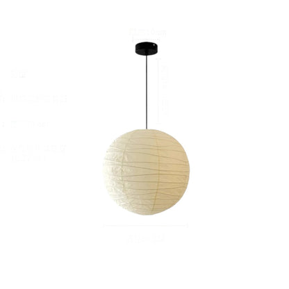 Akari hanglamp rijstpapier Ø30 Ø45 Ø55 wit woonkamer slaapkamer Japans design sfeerverlichting