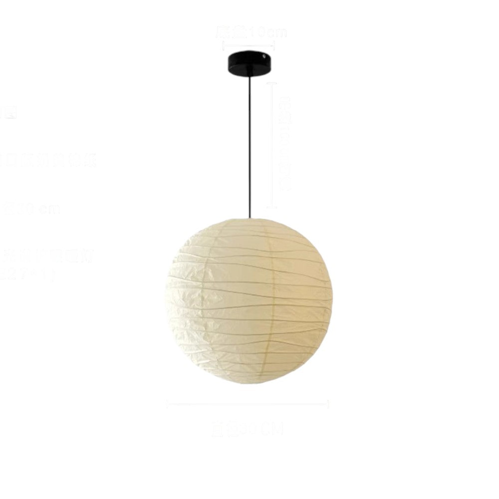 Akari hanglamp rijstpapier Ø30 Ø45 Ø55 wit woonkamer slaapkamer Japans design sfeerverlichting