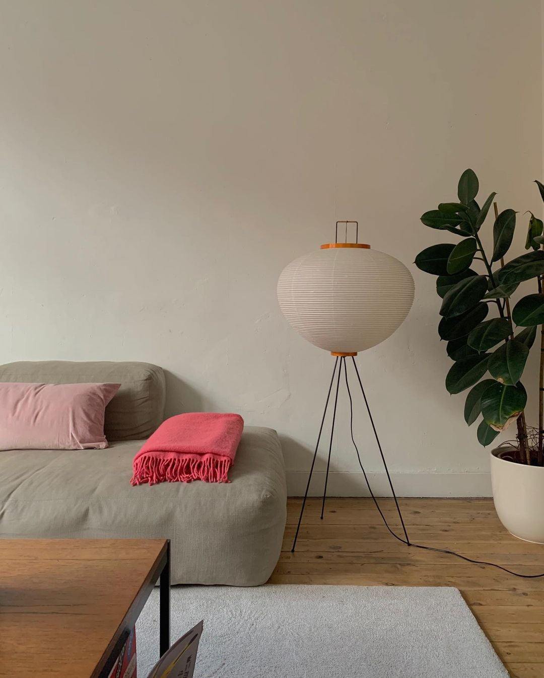 Akari Vloerlamp Mulberypapier Metaal Japanse Stijl Woonkamer