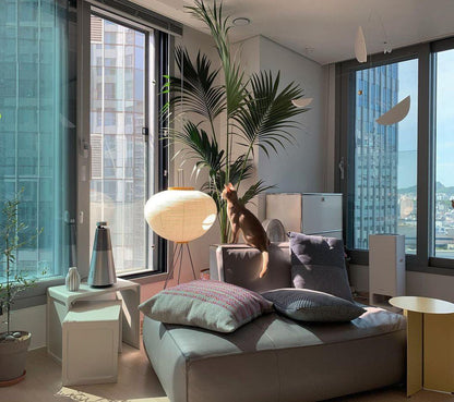 Akari Vloerlamp Mulberypapier Metaal Japanse Stijl Woonkamer