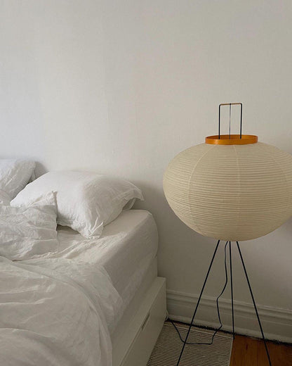 Akari Vloerlamp Mulberypapier Metaal Japanse Stijl Woonkamer