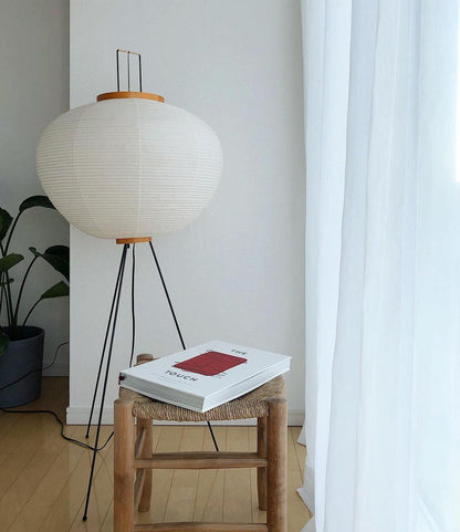 Akari Vloerlamp Mulberypapier Metaal Japanse Stijl Woonkamer