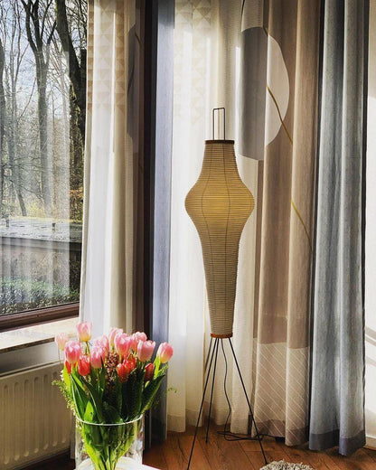 Akari Vloerlamp Mulberypapier Metaal Japanse Stijl Woonkamer