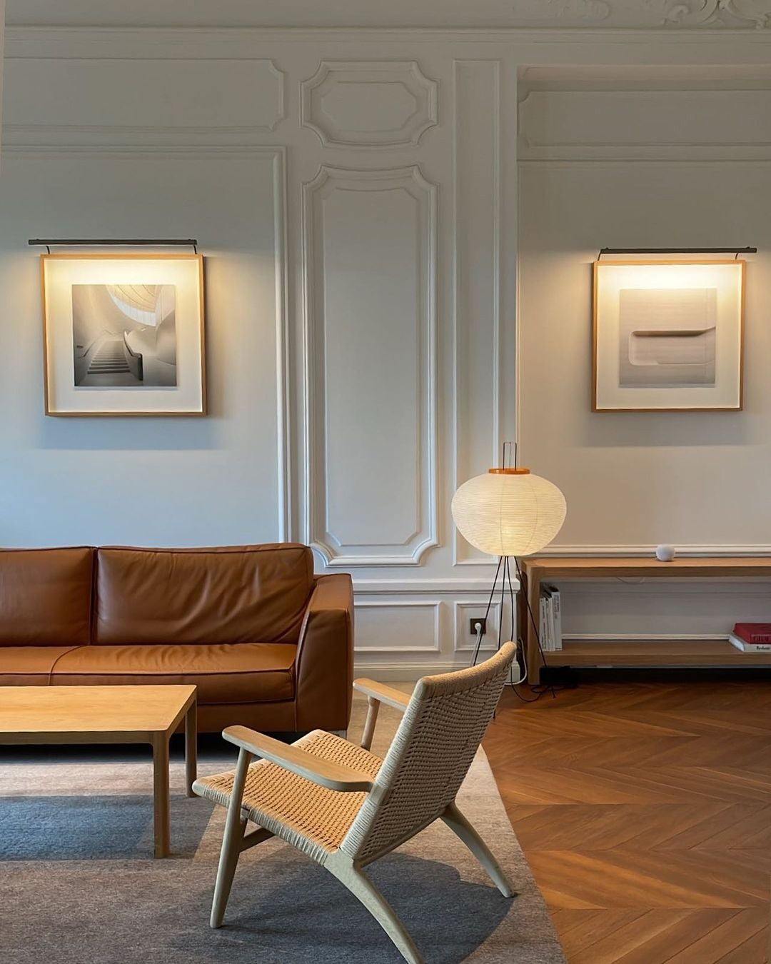 Akari Vloerlamp Mulberypapier Metaal Japanse Stijl Woonkamer