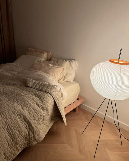Akari Vloerlamp Mulberypapier Metaal Japanse Stijl Woonkamer