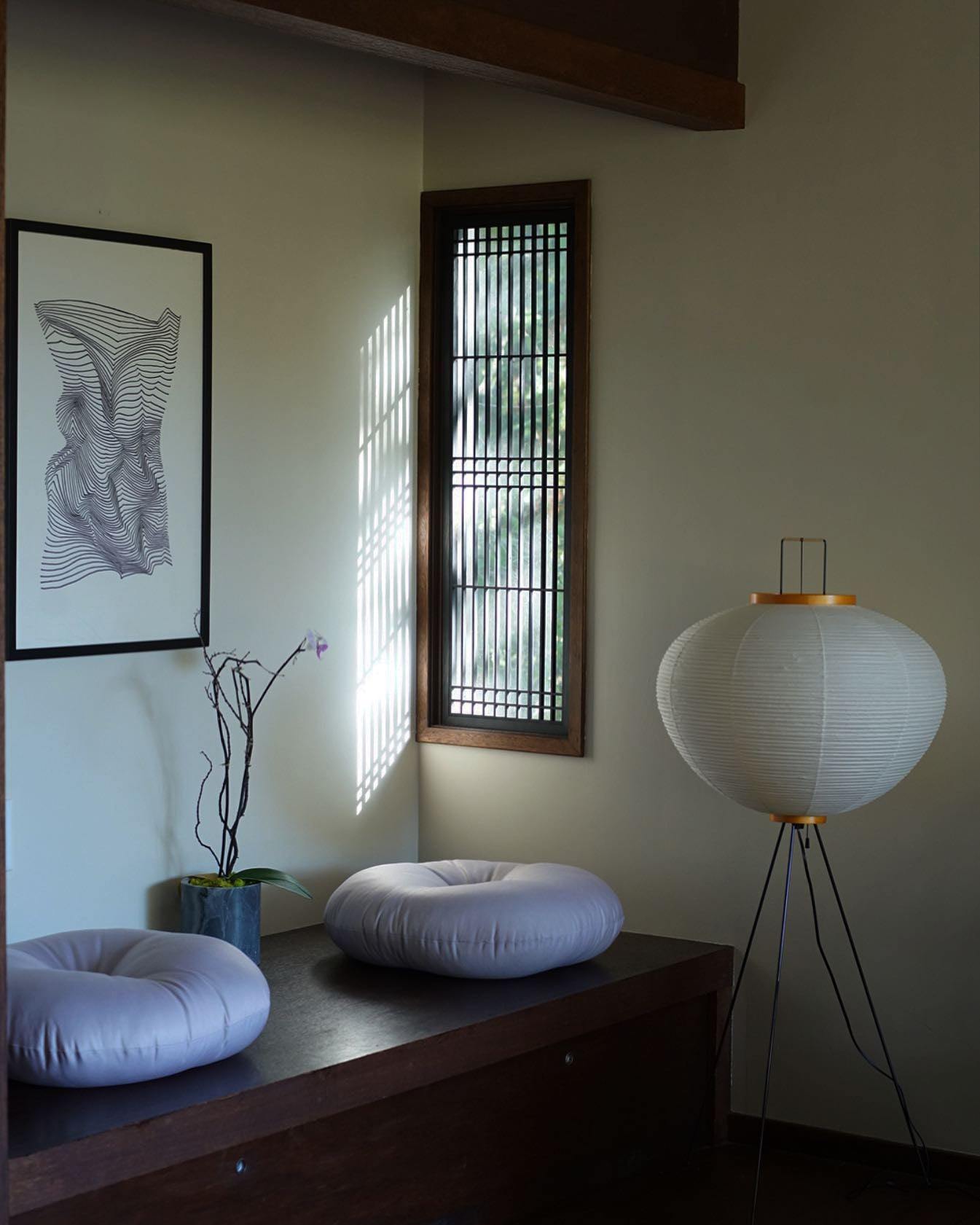 Akari Vloerlamp Mulberypapier Metaal Japanse Stijl Woonkamer