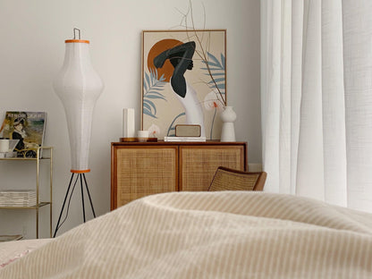 Akari Vloerlamp Mulberypapier Metaal Japanse Stijl Woonkamer
