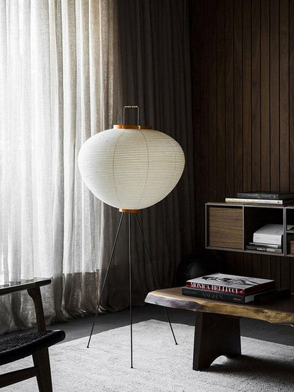 Akari Vloerlamp Mulberypapier Metaal Japanse Stijl Woonkamer