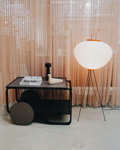 Akari Vloerlamp Mulberypapier Metaal Japanse Stijl Woonkamer