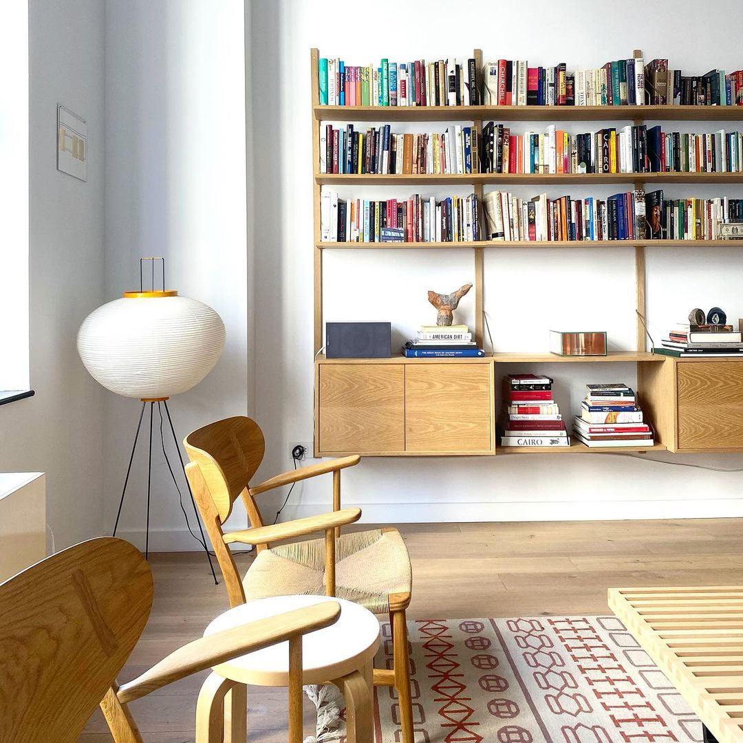 Akari Vloerlamp Mulberypapier Metaal Japanse Stijl Woonkamer