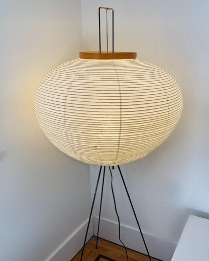 Akari Vloerlamp Mulberypapier Metaal Japanse Stijl Woonkamer