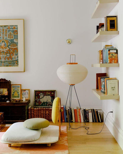 Akari Vloerlamp Mulberypapier Metaal Japanse Stijl Woonkamer