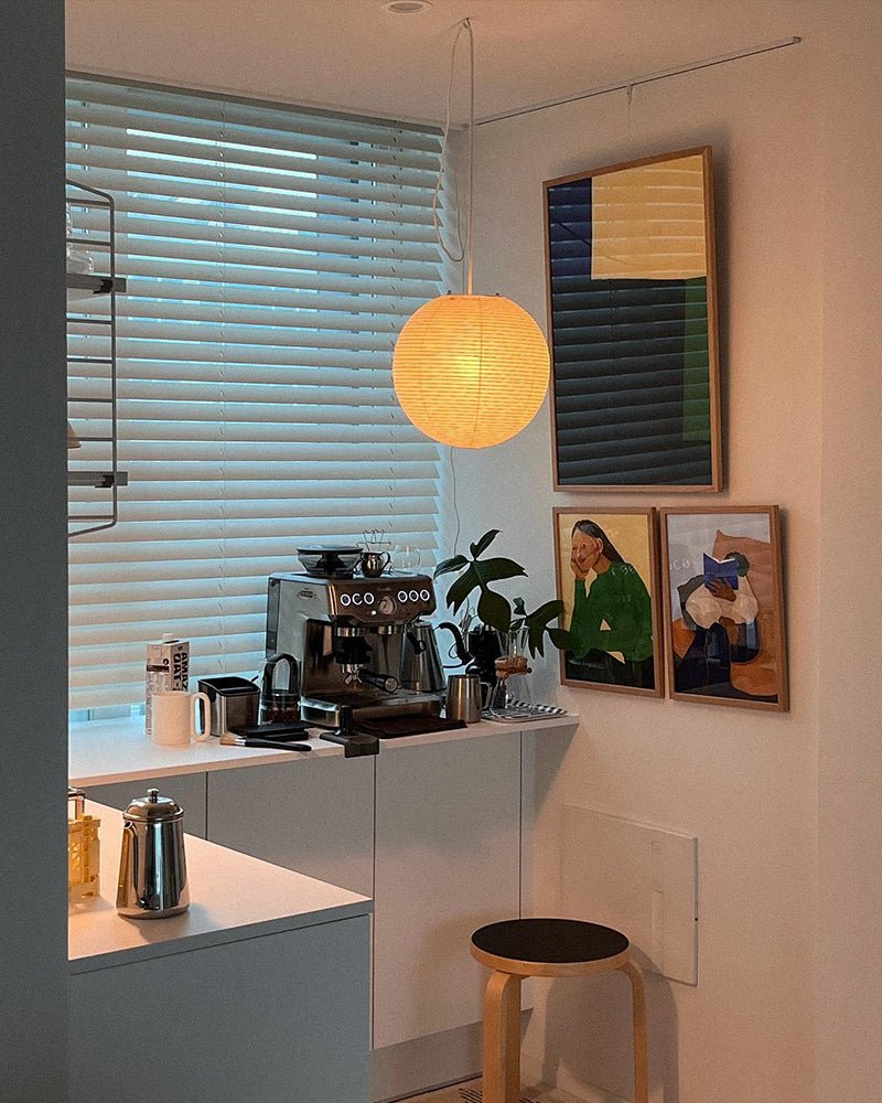 Japans Papieren Bolhanglamp – Handgemaakt Kozo Papier Hanglamp met Stekker – Zwevende Sfeerverlichting voor Woonkamer, Slaapkamer en Eetkamer – 10 Maten Verkrijgbaar