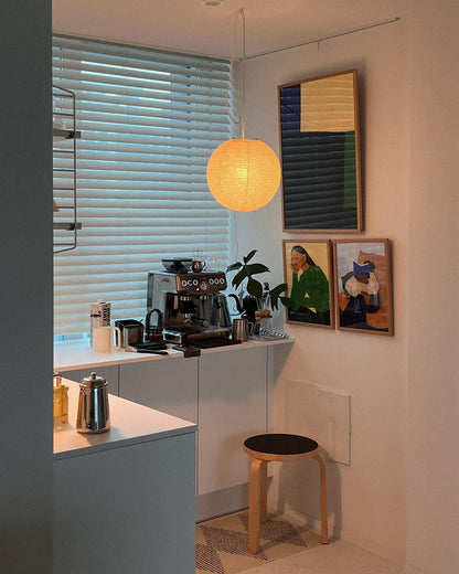 Japans Papieren Bolhanglamp – Handgemaakt Kozo Papier Hanglamp met Stekker – Zwevende Sfeerverlichting voor Woonkamer, Slaapkamer en Eetkamer – 10 Maten Verkrijgbaar