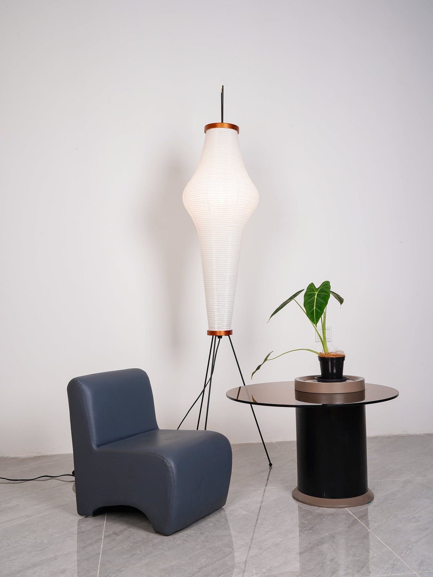 Akari Vloerlamp Mulberypapier Metaal Japanse Stijl Woonkamer
