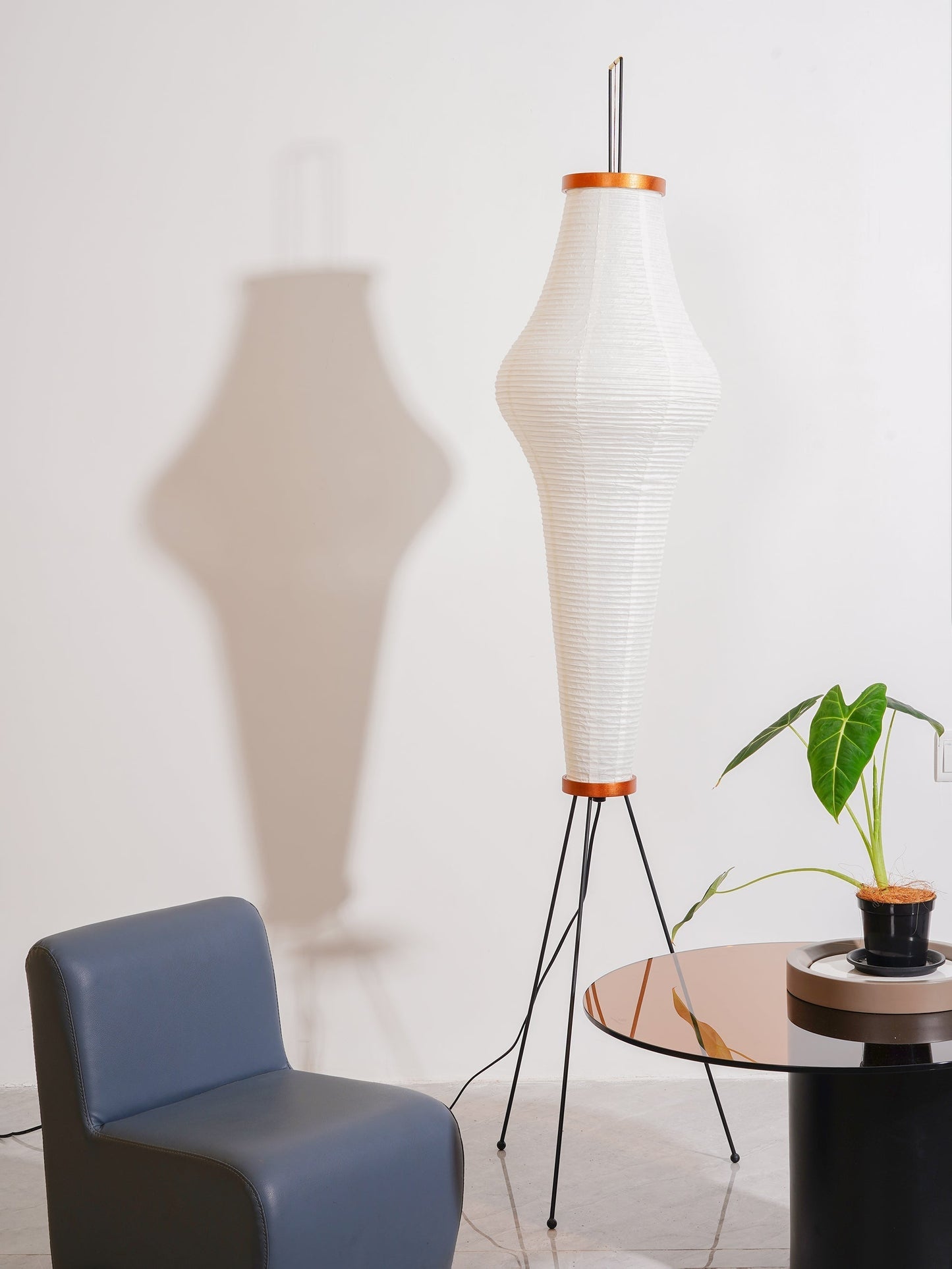 Akari Vloerlamp Mulberypapier Metaal Japanse Stijl Woonkamer